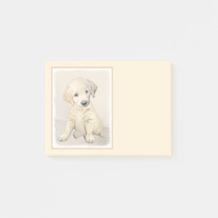 Post-it® Peinture de chiot d'or Retriever - Art de chien or