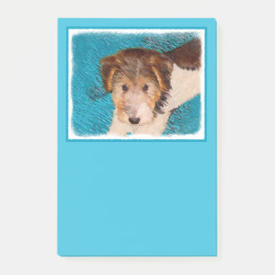 Post-it® Peinture de chiot Terrier Fox - Art de chien origi