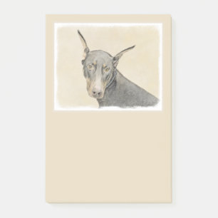 Post-it® Peinture de Doberman Pinscher - Art original de ch