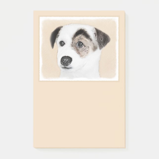 Post-it® Peinture de Jack Russell Terrier de pasteur - art (Devant)