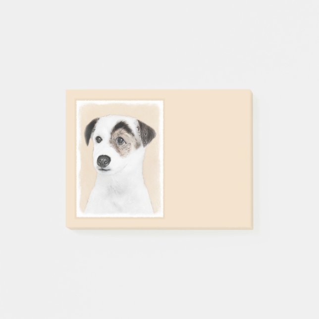 Post-it® Peinture de Jack Russell Terrier de pasteur - art (Devant)