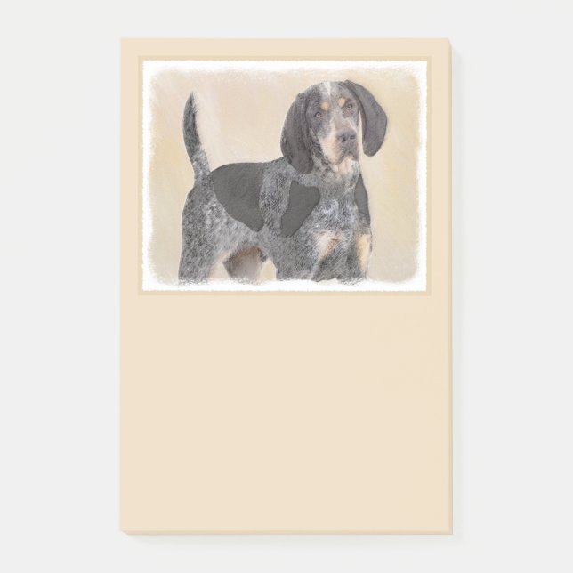 Post-it® Peinture de linge bluetick - mignon chien original (Devant)
