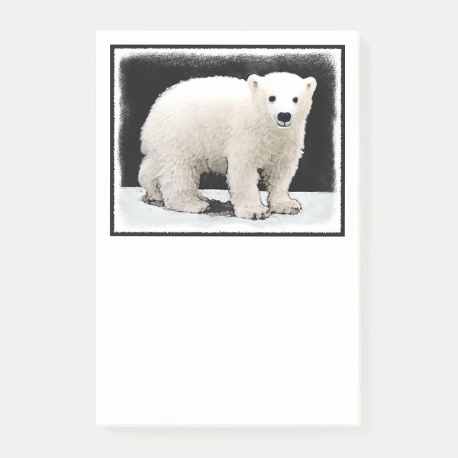 Post-it® Peinture de l'ours polaire - Art original de la fa (Devant)