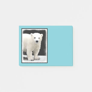 Post-it® Peinture de l'ours polaire - Art original de la fa