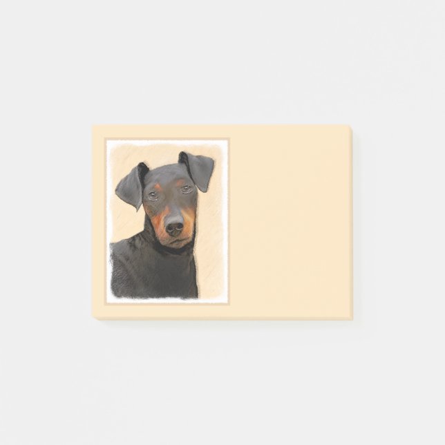 Post-it® Peinture de Manchester Terrier Art Animalier Origi (Devant)