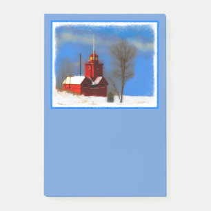 Post-it® Peinture de phare rouge - Art original