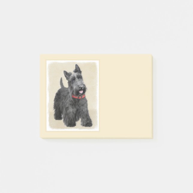 Post-it® Peinture de Terrier d'écossais - art original (Devant)