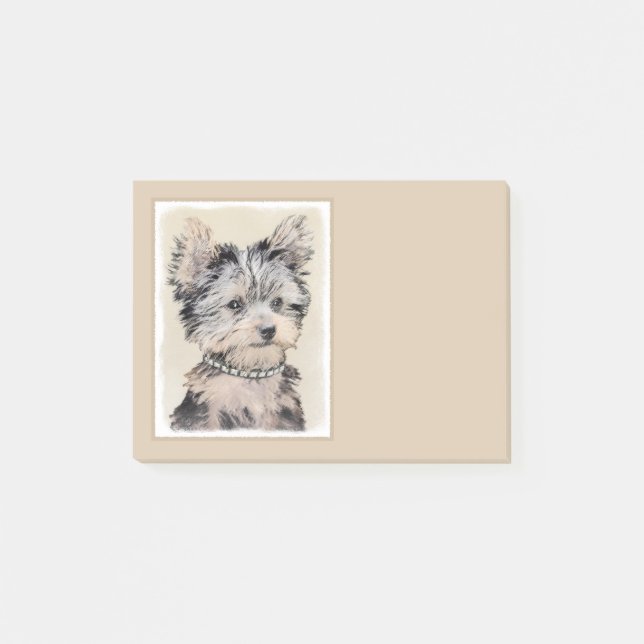 Post-it® Peinture de Yorkshire Terrier - art original (Devant)