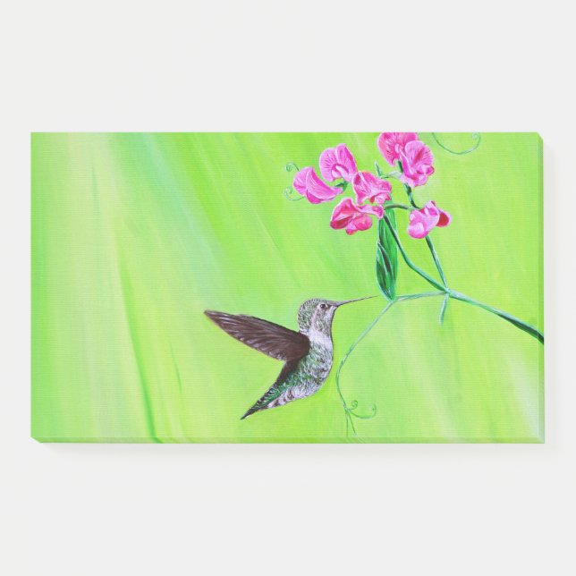 Post-it® Peinture des colibris et des petits pois (Devant)