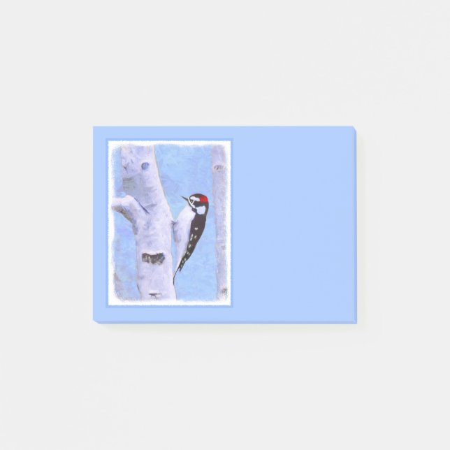 Post-it® Peinture Downy Woodpecker - Art original pour oise (Devant)