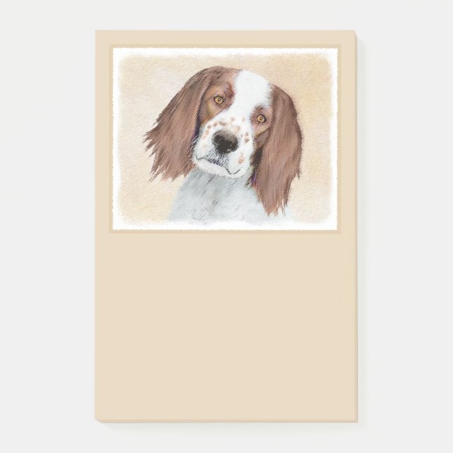 Post-it® Peinture en Setter rouge et blanc irlandais - Art  (Devant)