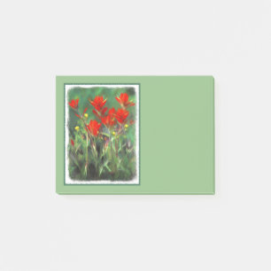 Post-it® Peinture indienne de pinceau - Art Fleur original