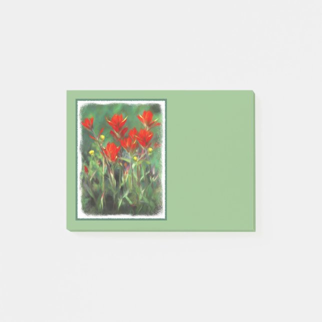 Post-it® Peinture indienne de pinceau - Art Fleur original (Devant)
