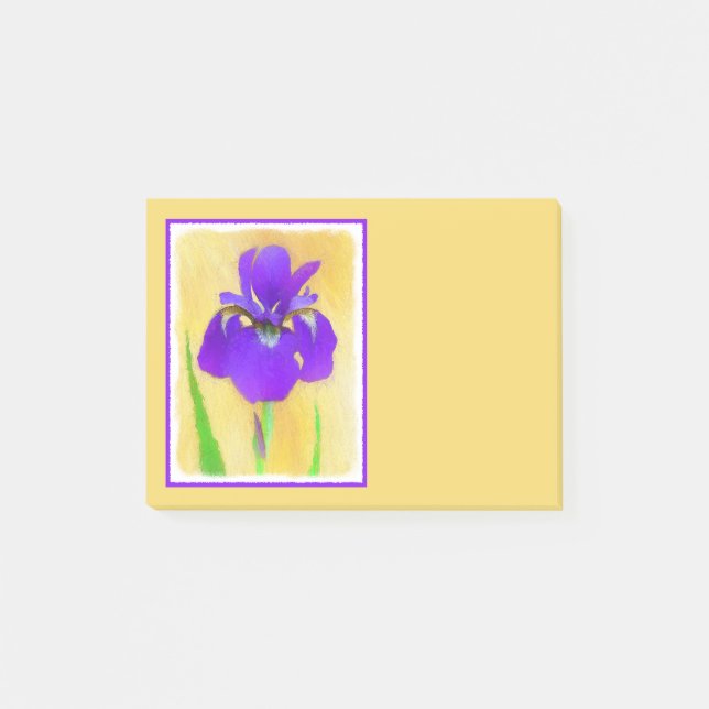 Post-it® Peinture Iris à pois pourpre - Chien original mign (Devant)