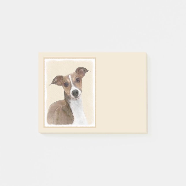 Post-it® Peinture italienne Greyhound - Cute Original Chien (Devant)
