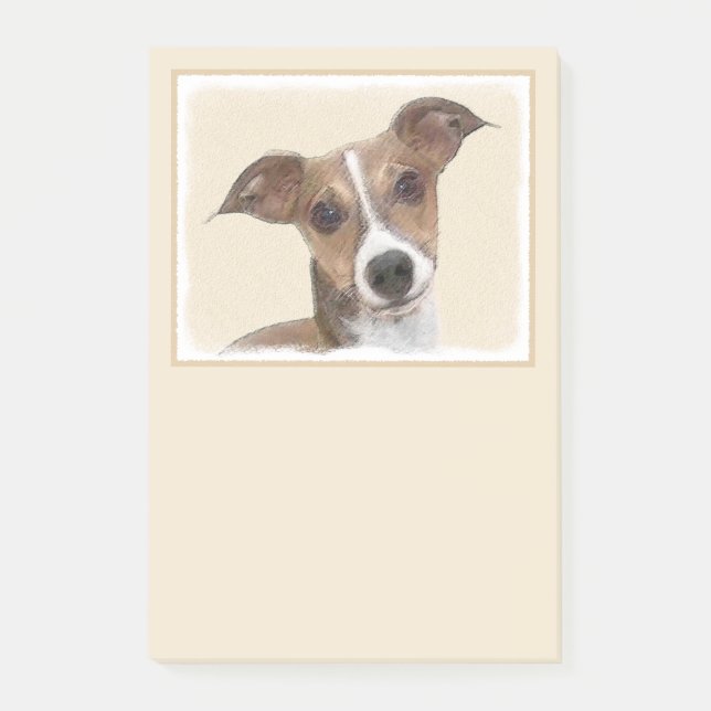 Post-it® Peinture italienne Greyhound - Cute Original Chien (Devant)