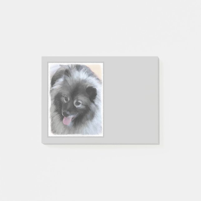 Post-it® Peinture Keeshond Bailey - Cute Original Chien Art (Devant)