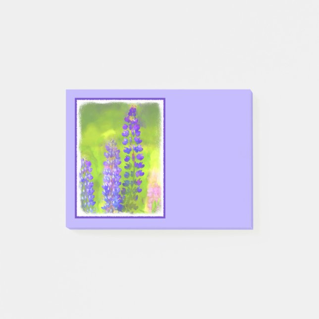Post-it® Peinture Lupine - Art Fleur Original (Devant)