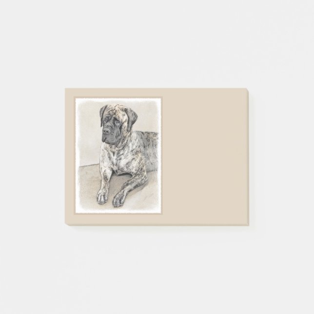 Post-it® Peinture mastiff anglaise (Brindle) - Dog Art (Devant)