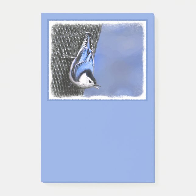 Post-it® Peinture Nuthatch à poitrine blanche Art original (Devant)