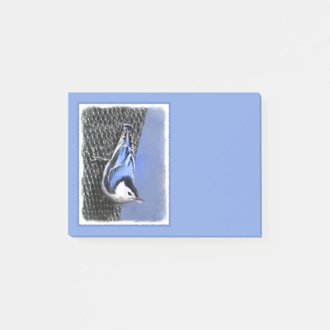 Post-it® Peinture Nuthatch à poitrine blanche Art original (Devant)