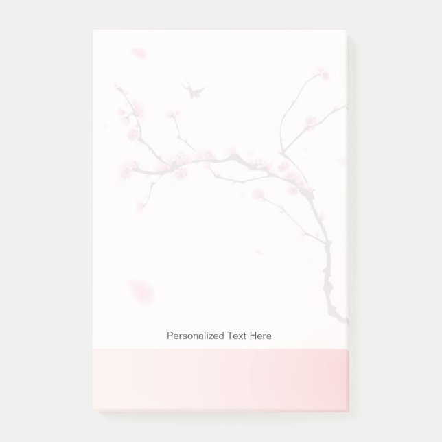 Post-it® Peinture orientale de style, fleurs de cerisier (Devant)