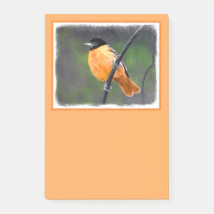 Post-it® Peinture Oriole - Art Oiseau Original