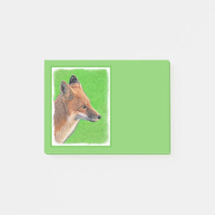 Post-it® Peinture Red Fox - Art original de la faune