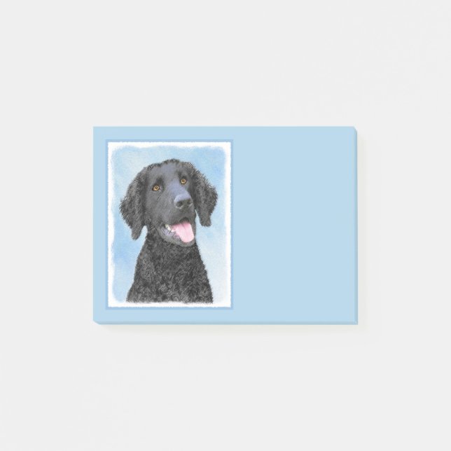 Post-it® Peinture Retriever recouverte de boue - Art Chien  (Devant)