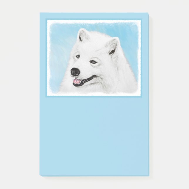 Post-it® Peinture Samoyed - Cute Original Chien Art (Devant)