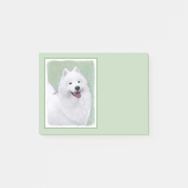 Post-it® Peinture Samoyed - Cute Original Chien Art (Devant)