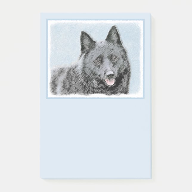 Post-it® Peinture Schipperke - Cute Original Chien Art (Devant)