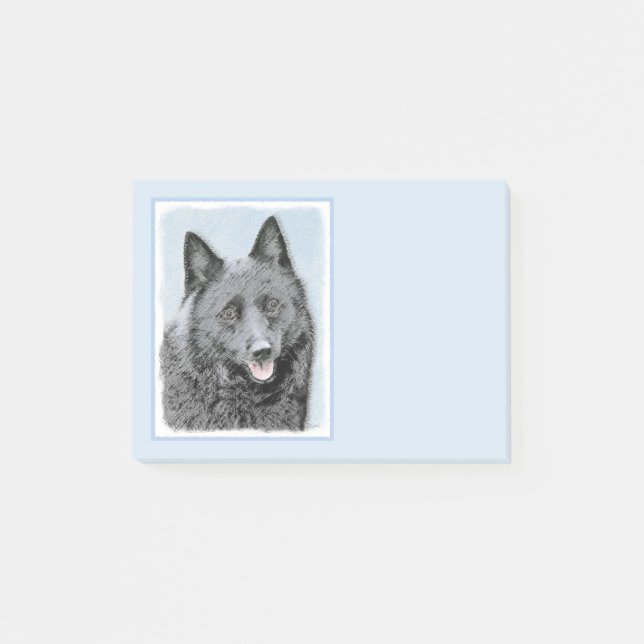 Post-it® Peinture Schipperke - Cute Original Chien Art (Devant)