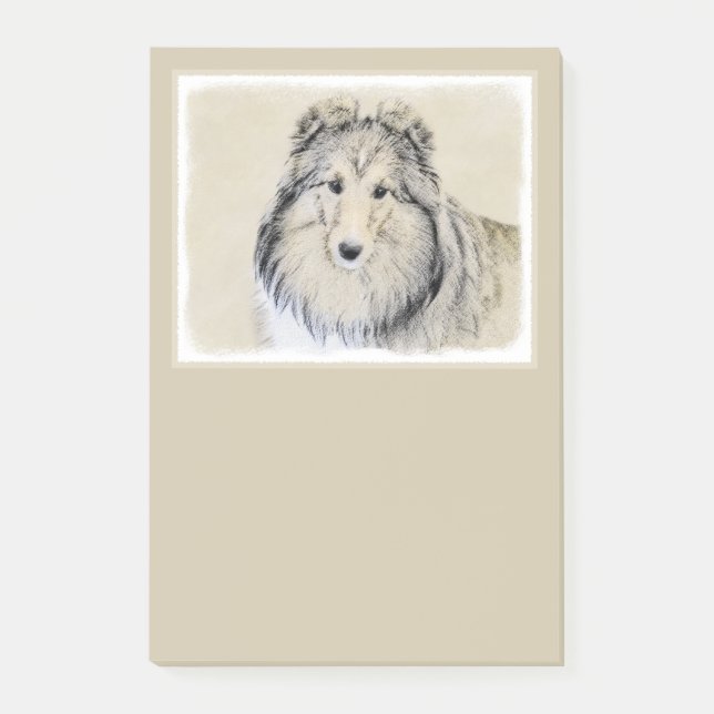 Post-it® Peinture Shetland Sheepdog - Jolie art original ch (Devant)