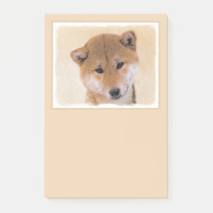 Post-it® Peinture Shiba Inu (Rouge) - Art Chien original