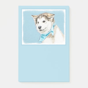 Post-it® Peinture Sibérienne Husky Puppy - Art Chien origin