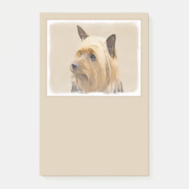 Post-it® Peinture Silky Terrier - Cute Original Chien Art (Devant)
