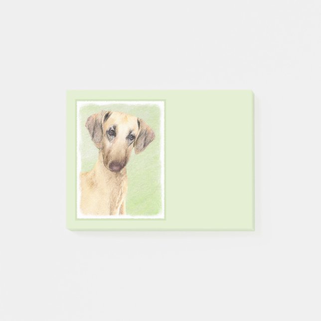 Post-it® Peinture Sloughis - Joli art original pour chien (Devant)
