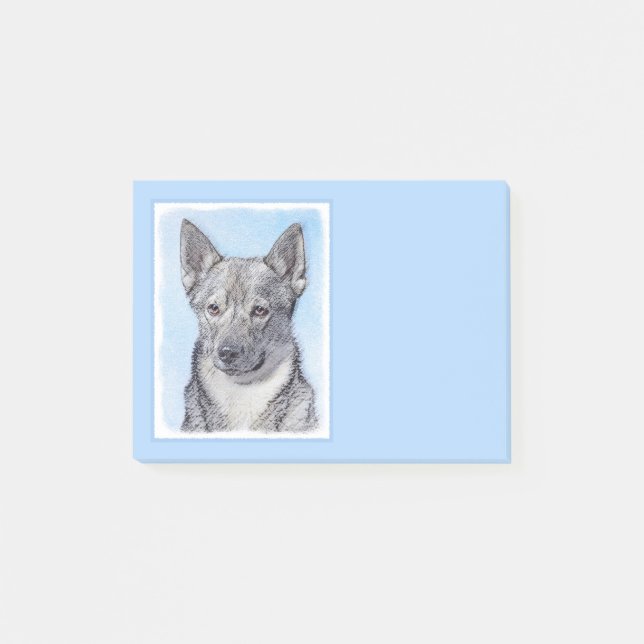 Post-it® Peinture Suédoise Vallhund - Cute Original Chien A (Devant)