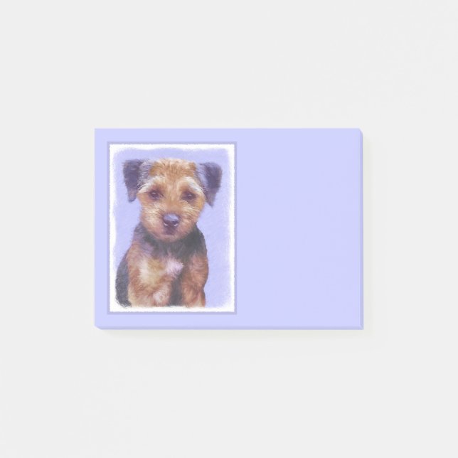 Post-it® Peinture sur la frontière de Terrier - jolie art o (Devant)