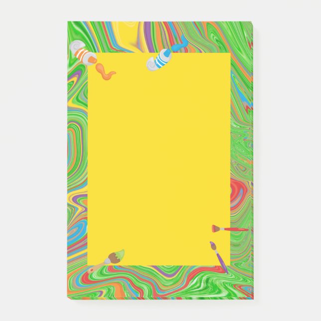 Post-it® Peinture Tube Peinture thème brosse (Devant)