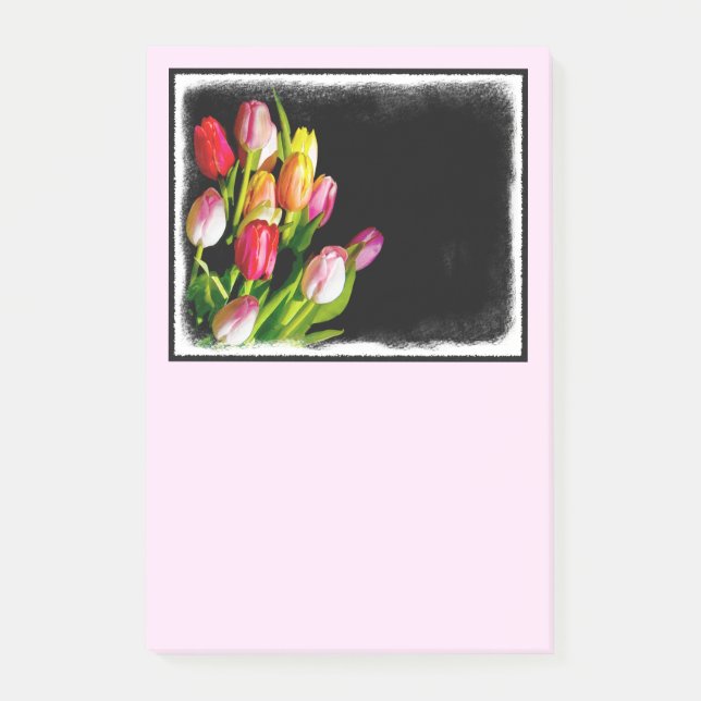 Post-it® Peinture Tulip - Art Fleur original (Devant)