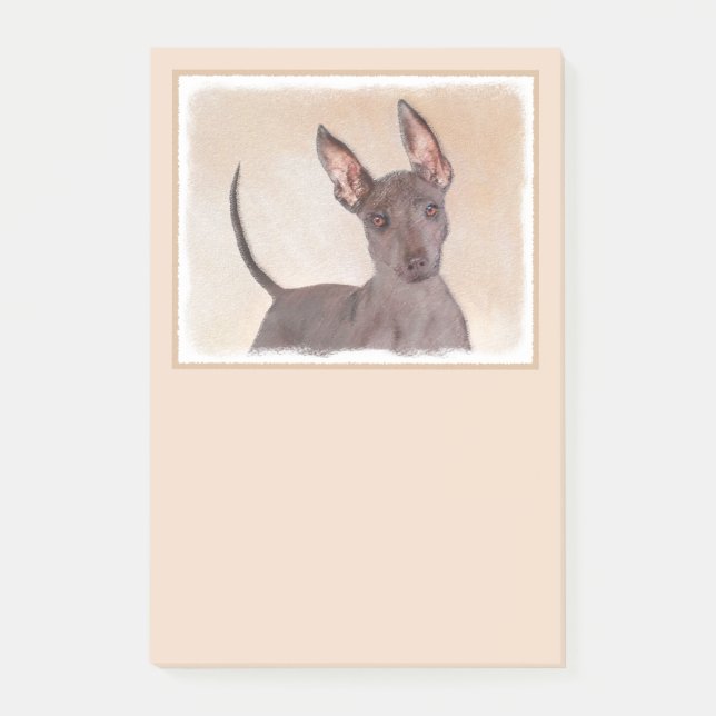 Post-it® Peinture Xoloitzcuintli - Cute Original Chien Art (Devant)