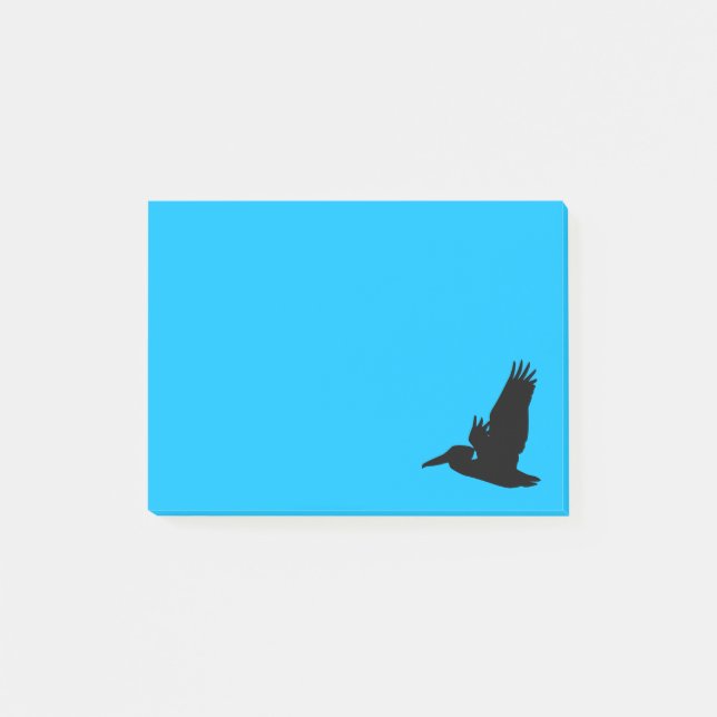 Post-it® Pélican volant Silhouette Ciel bleu (Devant)