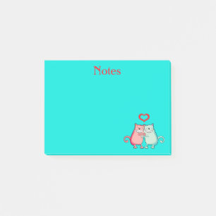 Post-it® Pense-bêtes Chats Amoureux