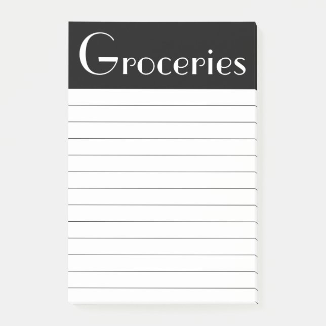 Post-it® Pense-bêtes pour les courses (Devant)