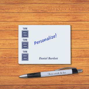 Post-it® Pensez à l'extérieur de la boîte smart blue