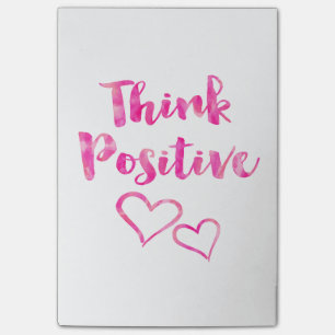 Post-it® Pensez la citation positive d'aquarelle
