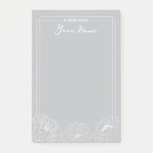 Peonées personnalisées blanches avec bordure