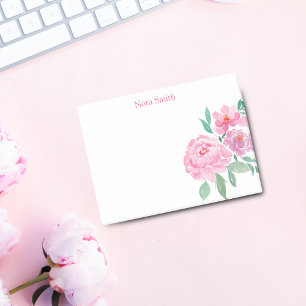 Post-it® Peonies aquarelles personnalisées